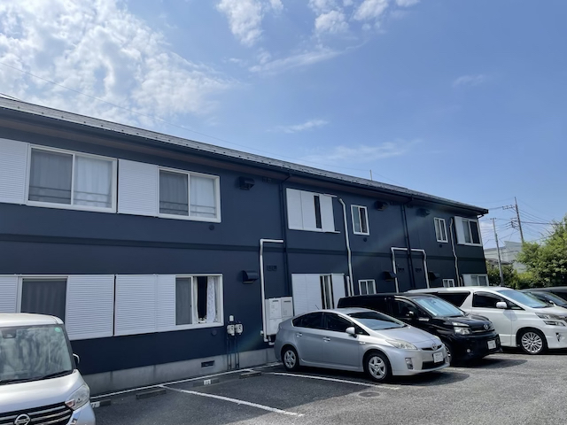 草加市　アパート外壁塗装　完成
